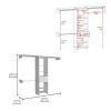 Manchester 250 Closet System, Five Open Shelves, One Drawer, Three Metal Rods -White